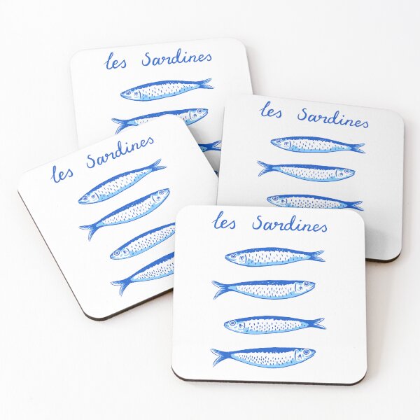 Item preview, Les Sardines in blue  designed and sold by BexMorleyArt.