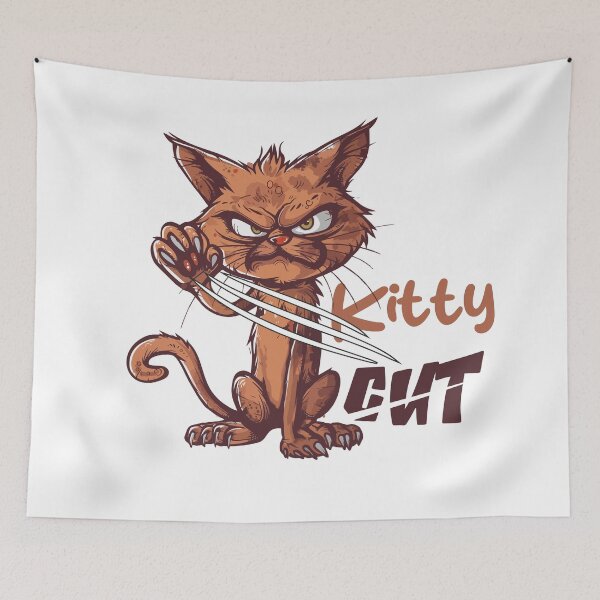 Item preview, Angry Kitty Cat Cut cartoon style designed and sold by Stereotype-pro.