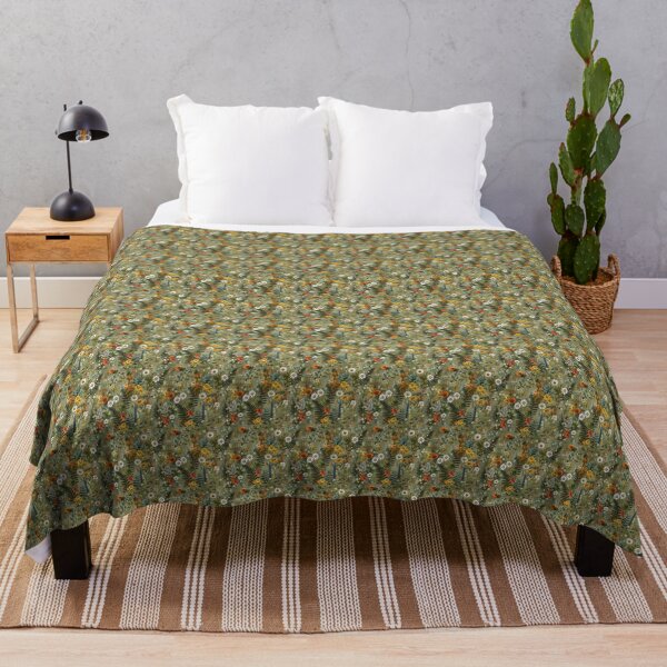 Item preview, Colorful Fern and Forest Flowers Pattern designed and sold by BohemiaArt.