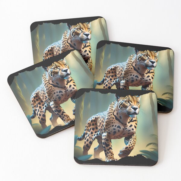 Item preview, jaguar with golden fur and black spots from the Amazon designed and sold by DebriArte.