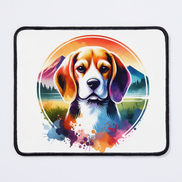 Item preview, Watercolor Beagle Mountain Background designed and sold by TheAnimalZ00.