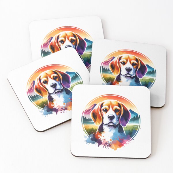 Item preview, Watercolor Beagle Mountain Background designed and sold by TheAnimalZ00.