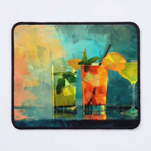 Item preview, Drie cocktails op tafel designed and sold by DeMuurdecoratie.