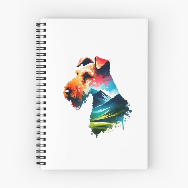 Item preview, Watercolor Airedale Terrier Mountain Silhouette designed and sold by TheAnimalZ00.