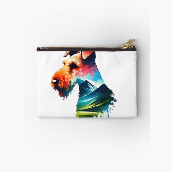 Item preview, Watercolor Airedale Terrier Mountain Silhouette designed and sold by TheAnimalZ00.