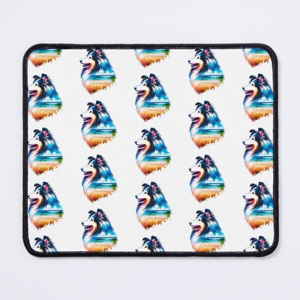 Item preview, Watercolor Shetland Sheepdog Beach Silhouette designed and sold by TheAnimalZ00.