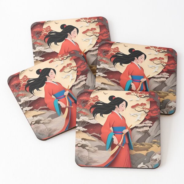 Item preview, Japanese Papercut Princes art designed and sold by PaintedPixels01.