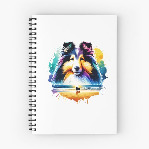 Item preview, Watercolor Shetland Sheepdog Beach Silhouette designed and sold by TheAnimalZ00.