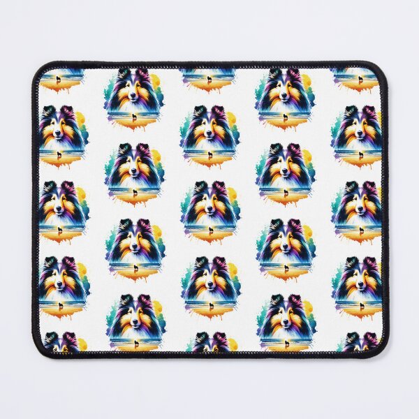 Item preview, Watercolor Shetland Sheepdog Beach Silhouette designed and sold by TheAnimalZ00.