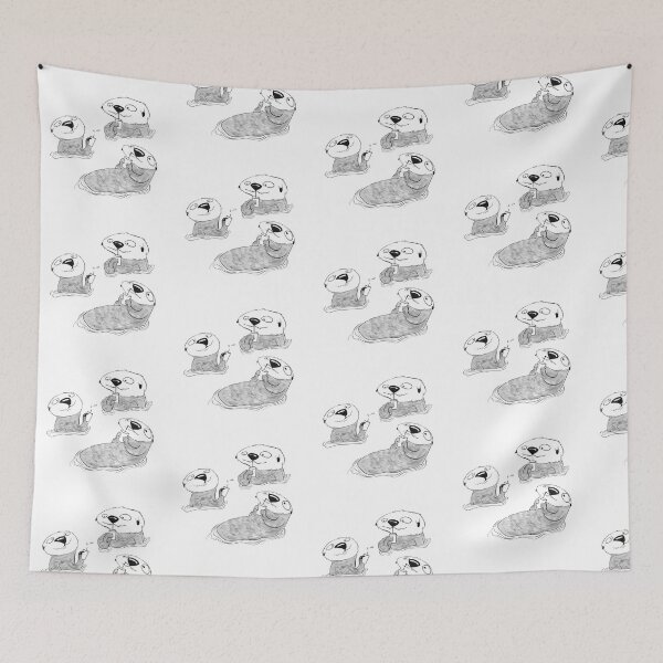 Item preview, Sea Otter Friends with Smoothies designed and sold by francescahelena.