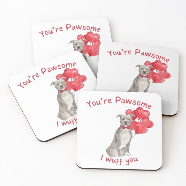 Item preview, Pawsome Dog My Valentine - Amercian Staffordshire  designed and sold by beastieboutique.
