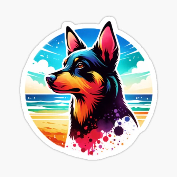 Artikel-Vorschau von Australischer Kelpie-Strandhintergrund, designt und verkauft von TheAnimalZ00.