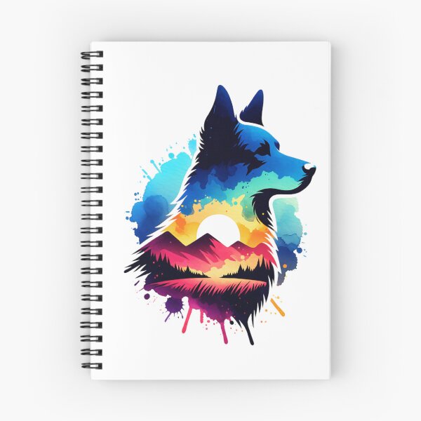 Item preview, Watercolor Australian Kelpie Mountain Silhouette designed and sold by TheAnimalZ00.