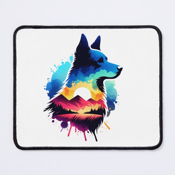 Item preview, Watercolor Australian Kelpie Mountain Silhouette designed and sold by TheAnimalZ00.