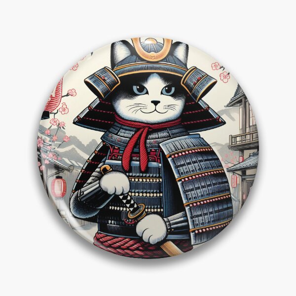 Item preview, Japanese Samurai Cat designed and sold by PaintedPixels01.