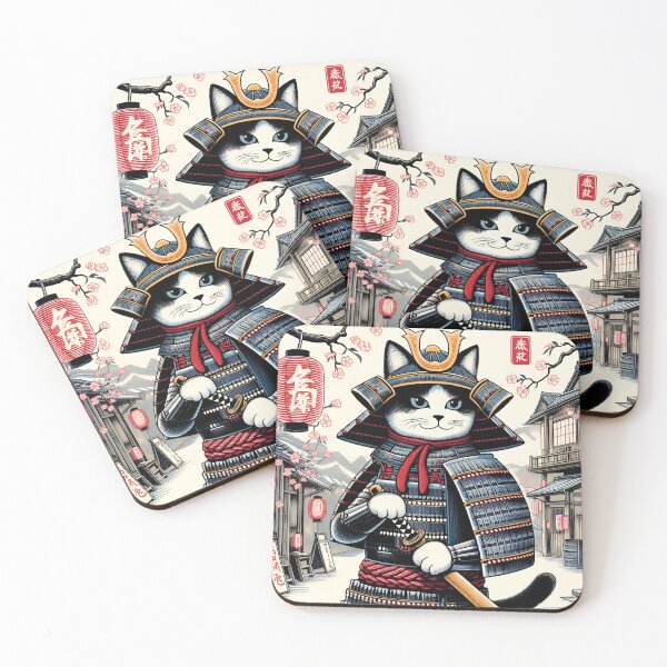 Item preview, Japanese Samurai Cat designed and sold by PaintedPixels01.
