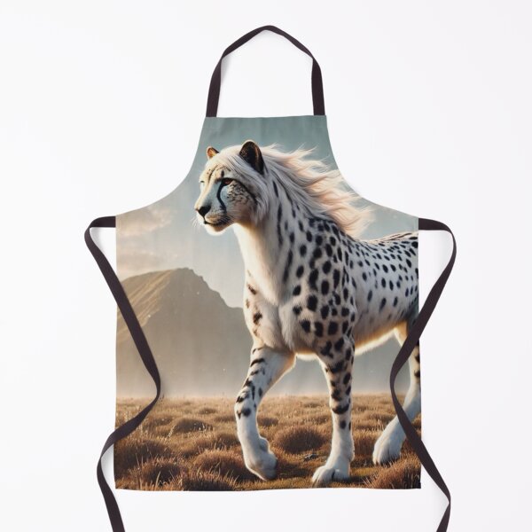 Item preview, Majestic Cheetah-White Stallion Hybrid in a Serene Landscape - Fantasy Digital Art designed and sold by FantasyHybrids.