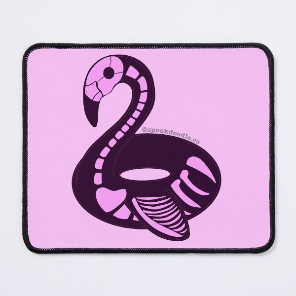 Item preview, Skeleton flamingo float  designed and sold by spookdoodle.co.