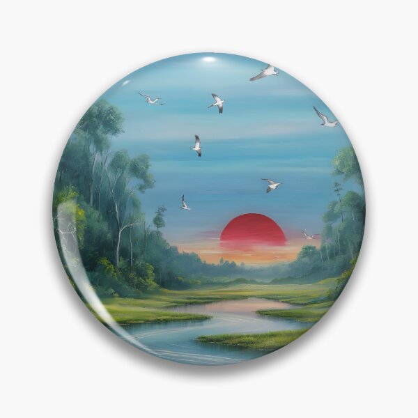 Item preview, Birds Over River at Sunset designed and sold by hiiameartha.