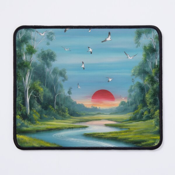 Item preview, Birds Over River at Sunset designed and sold by hiiameartha.