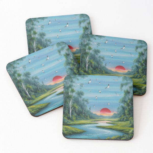 Item preview, Birds Over River at Sunset designed and sold by hiiameartha.