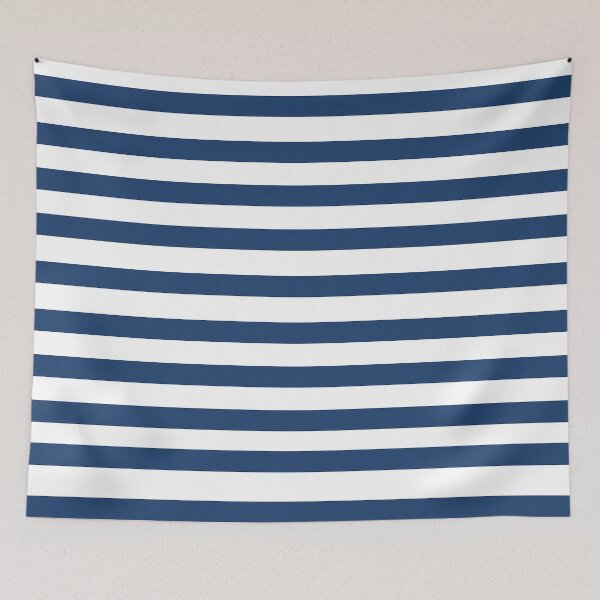 Item preview, Horizontal wide and thick stripe fashion blue and white Sailor style designed and sold by Carlos Gudino.