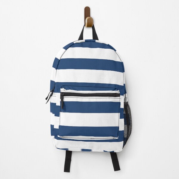 Item preview, Horizontal wide and thick stripe fashion blue and white Sailor style designed and sold by Carlos Gudino.