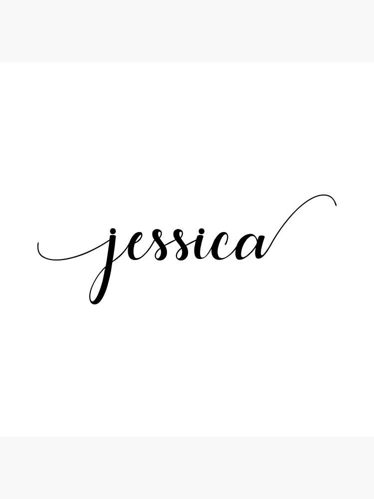 Jessica - Custom name on delicate black cursive font Poster
