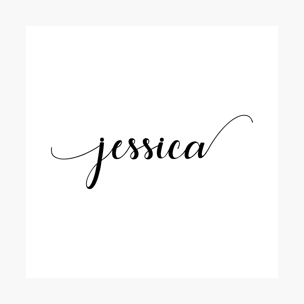 Jessica - Custom name on delicate black cursive font Poster
