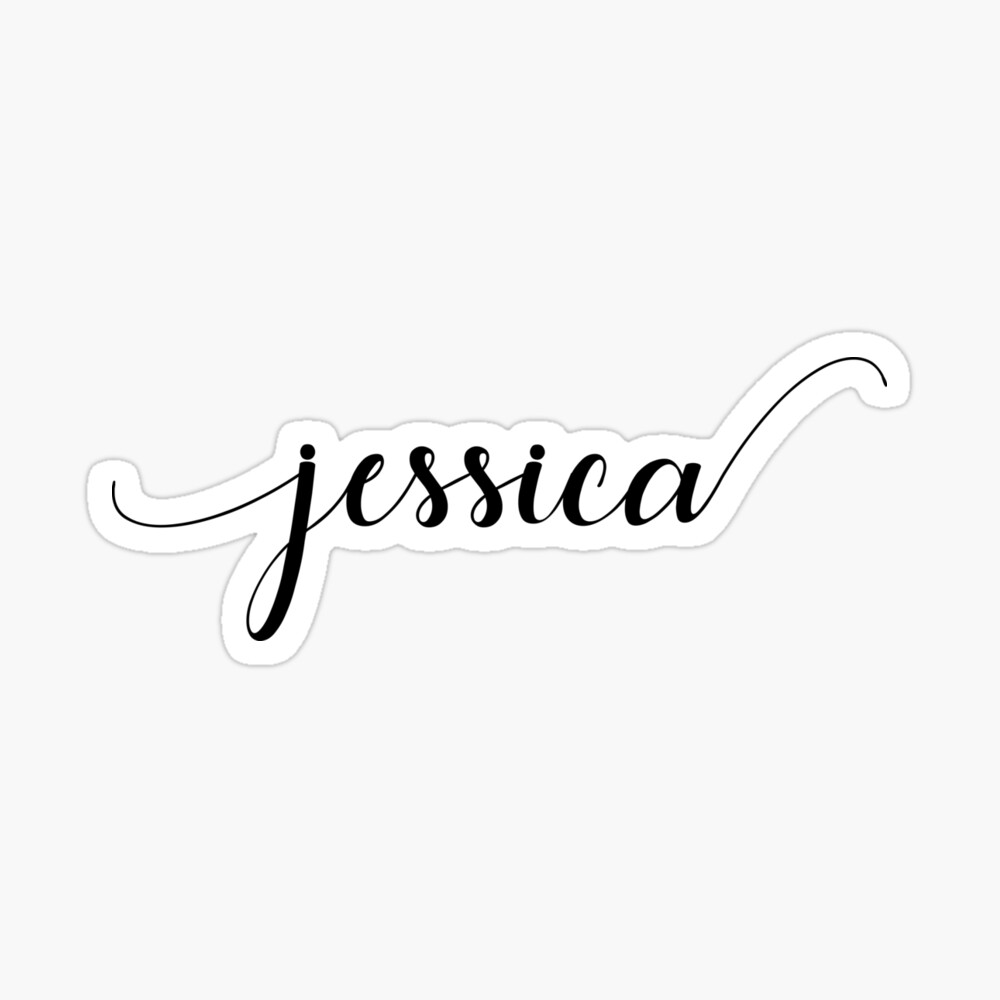 Jessica - Custom name on delicate black cursive font Poster