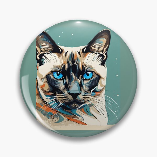 Item preview, Siamese Cat Face Art designed and sold by RhondaLily.