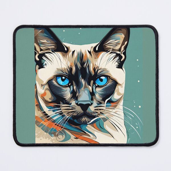 Item preview, Siamese Cat Face Art designed and sold by RhondaLily.