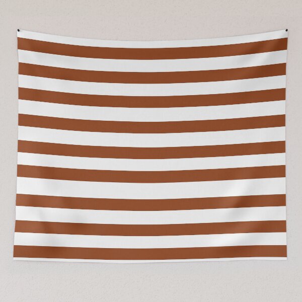 Item preview, Horizontal wide and thick stripe fashion brown and white color designed and sold by Carlos Gudino.