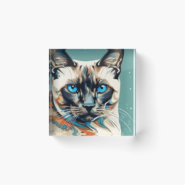 Item preview, Siamese Cat Face Art designed and sold by RhondaLily.