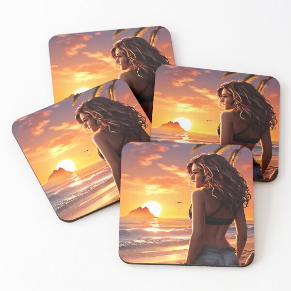 Item preview, Sunset Serenity with Beautiful Girl designed and sold by nipunab.