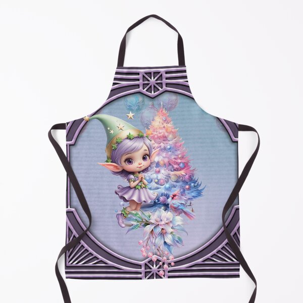 Item preview, Cute Christmas elf in delicate purple colors designed and sold by nicky2342.