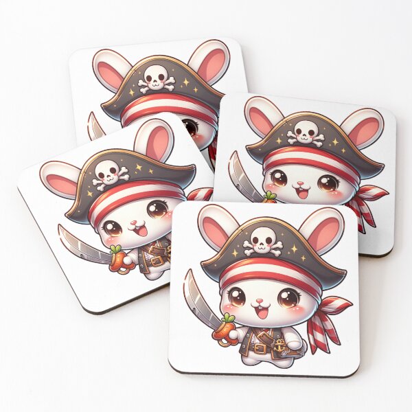 Item preview, Cute Kawaii Pirate Rabbit designed and sold by Redblackman.