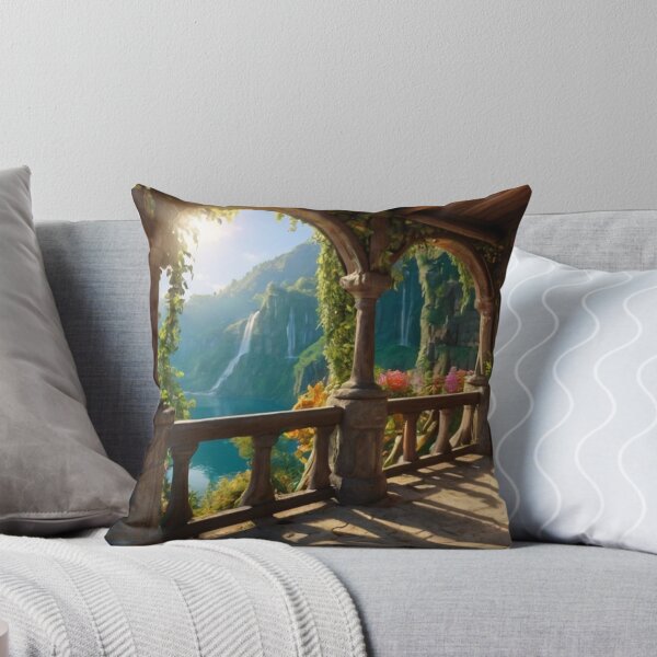 Item preview, Valley of the River Waterfall from the Balcony designed and sold by BlareBlare.