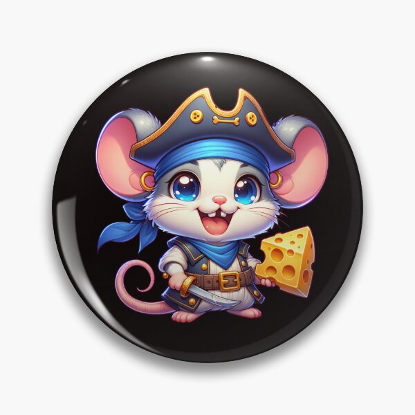 Item preview, Cute Kawaii Pirate Mouse designed and sold by Redblackman.