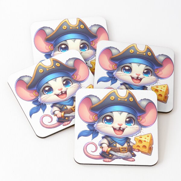 Item preview, Cute Kawaii Pirate Mouse designed and sold by Redblackman.