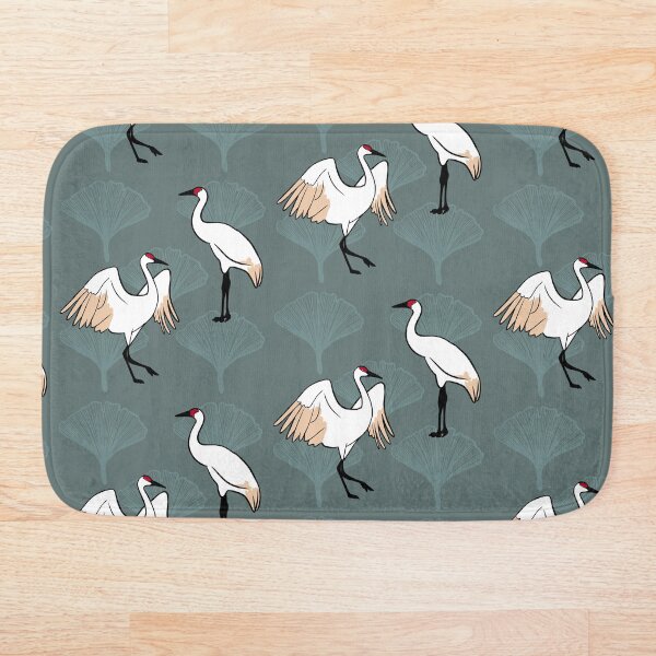 Item preview, Grullas japonesas y hojas de gingko designed and sold by GrudaDesigns.