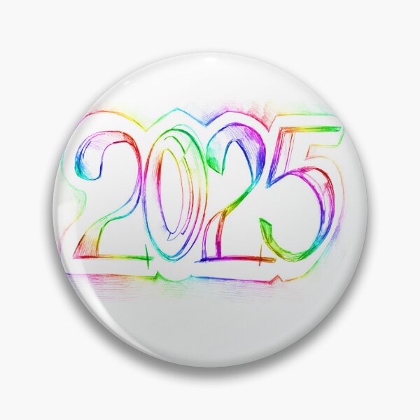Item preview, 2025 colorful rainbow drawing lettering | 2025 number year handlettering designed and sold by lausn.