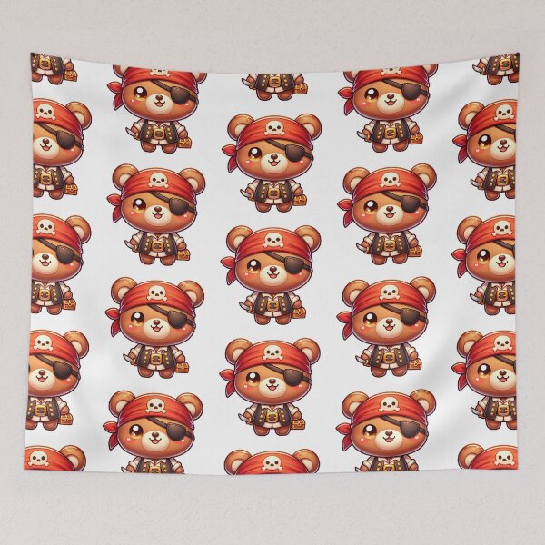 Item preview, Cute Kawaii Pirate Bear designed and sold by Redblackman.