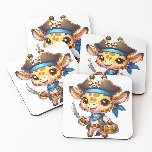 Item preview, Cute Kawaii Pirate Giraffe designed and sold by Redblackman.