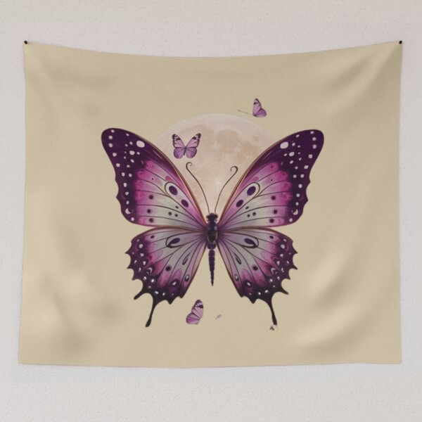 Item preview, Butterfly and the moon designed and sold by AldeaPod.