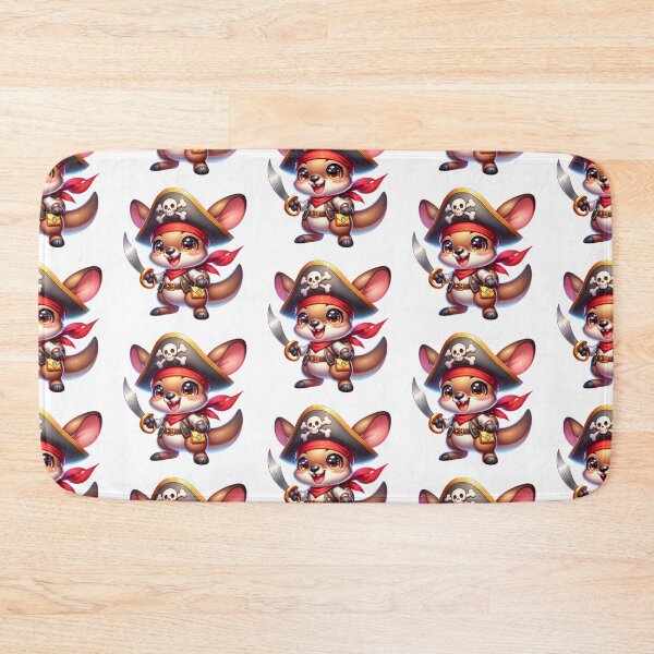 Item preview, Cute Kawaii Pirate Baby Kangaroo designed and sold by Redblackman.