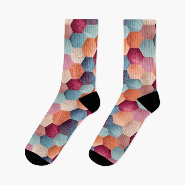 Item preview, Textured seamless hexagonal colorful Pattern  designed and sold by creativekrish.