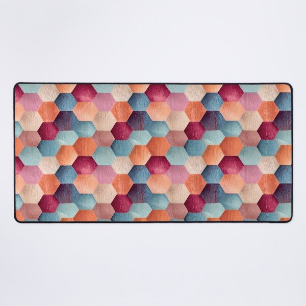 Item preview, Patrón colorido hexagonal transparente con textura  designed and sold by creativekrish.