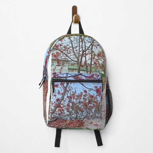 Item preview, Enchanting Alley Walk with Red Flowering Trees designed and sold by sashdol.