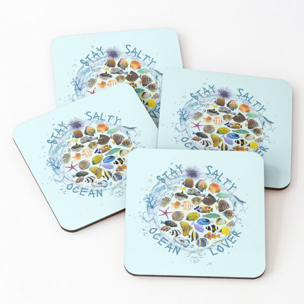 Item preview, Stay Salty, tropical fish, lagoon fish designed and sold by GabiVitryArt.
